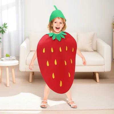 Easy Cosplay Prop - 1 ชิ้น ชุดคอสตูมผลไม้สตรอว์เบอร์รี ชุดคอสเพลย์สำหรับเด็ก สวมใส่สบาย ง่าย